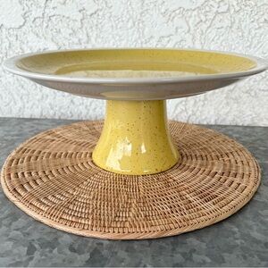 Mid-century Toscany Japan LUNAR Stoneware‎ Cake Stand